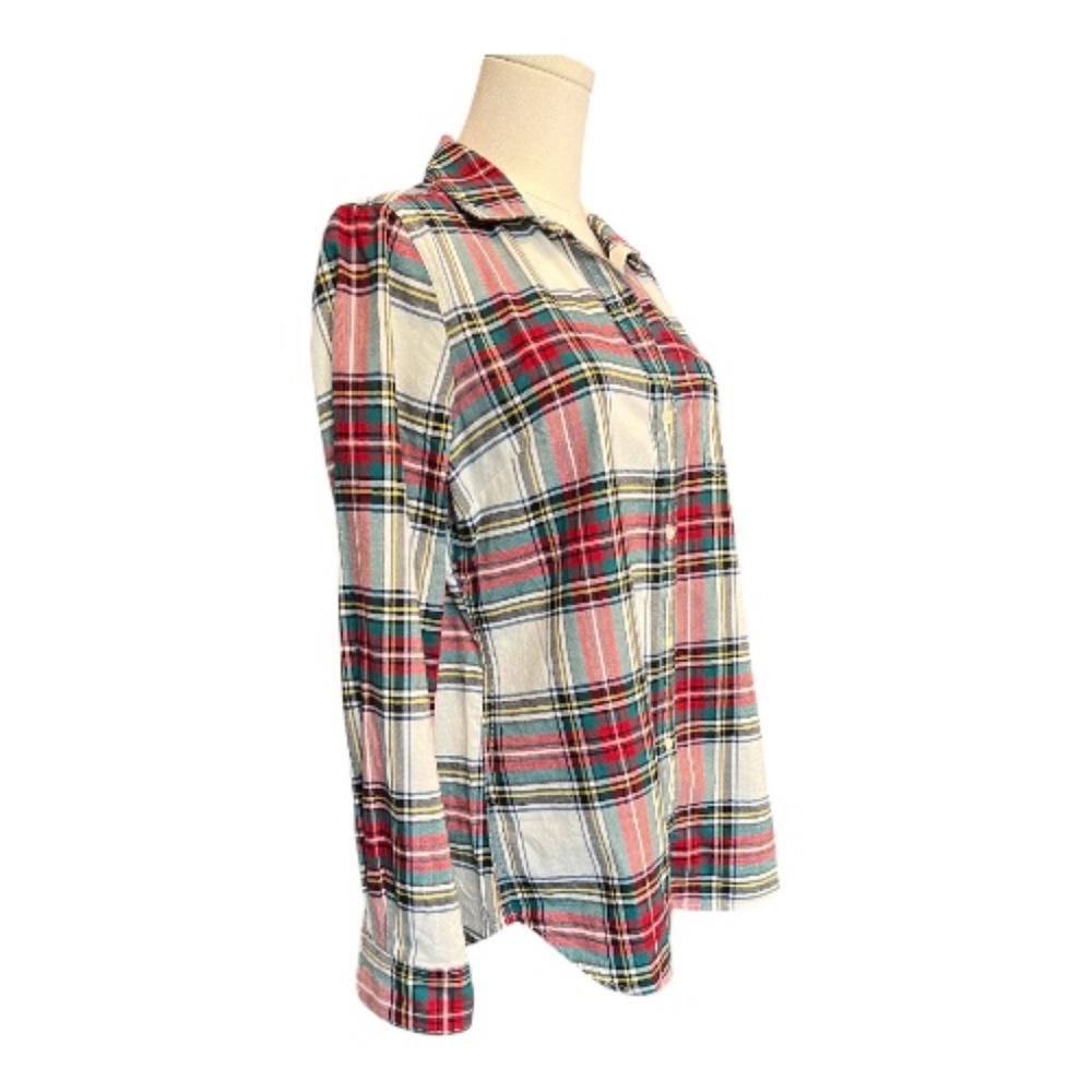 🌈 EUC BANANA REPUBLIC Classic Fit Multi-Color Plaid Button-Down Shirt | Sz M - Picture 2 of 7